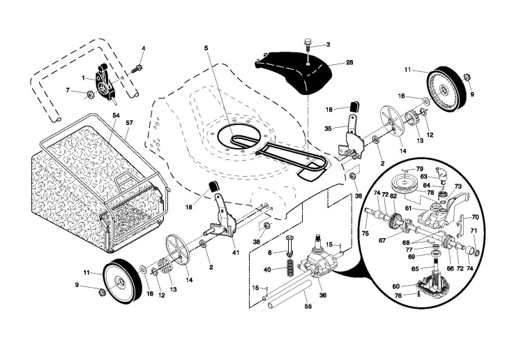 McCulloch EDITION 1 (96141014500) Lawnmower DRIVE Spare Parts Diagram