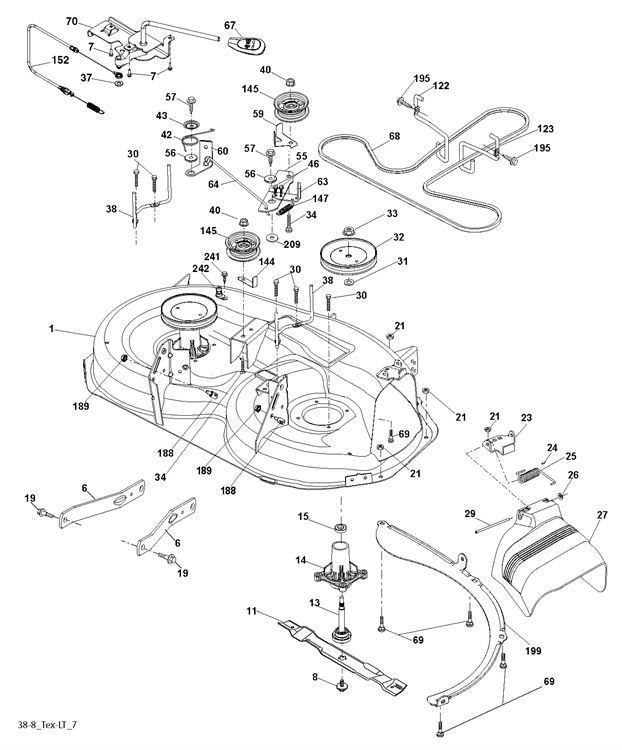 McCulloch M17538H (96041023200) Ride On Mower MOWER DECK CUTTING DECK