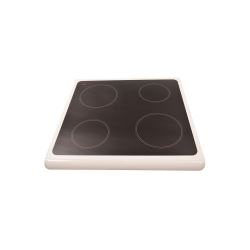White Hob Top (Glass and Trim Only)