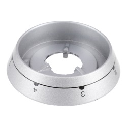 Knob Bezel 6 Heat Switch Silver Outer Ring 