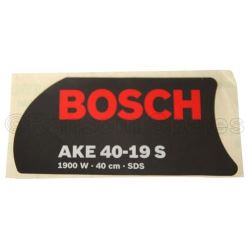 Manufacturer's nameplate AKE 40-19 S