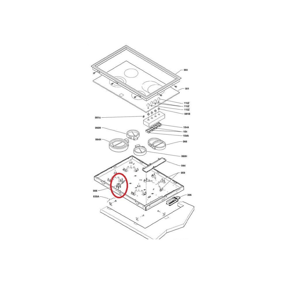 Zanussi Oven Electric Hob Hotplate Warm Temperature Indicator Light Part Number 3306145222
