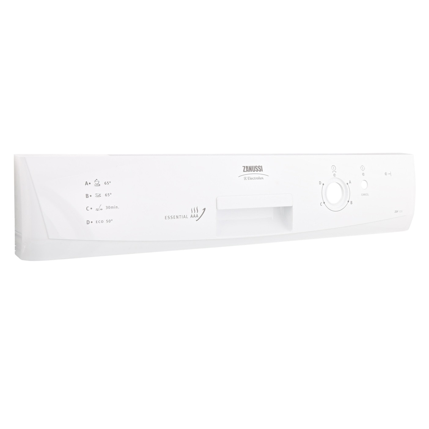 Zanussi Dishwasher White Control Front Fascia Panel Part Number