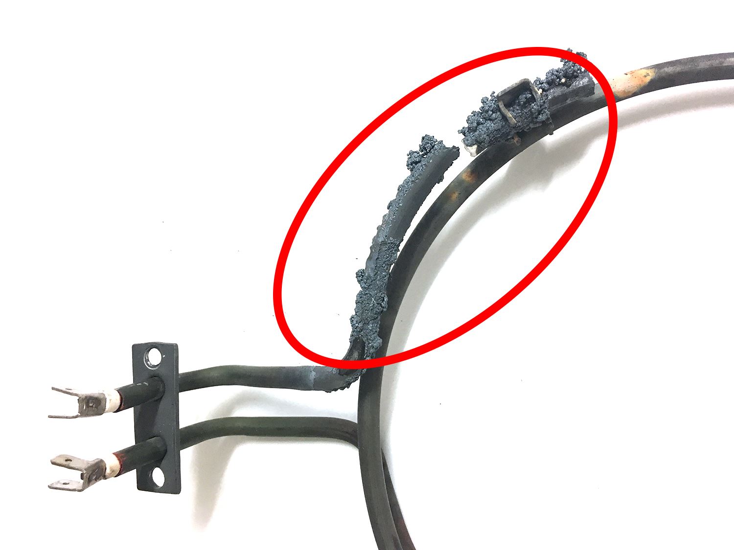 Faulty Fan Oven Element - Obvious Burning
