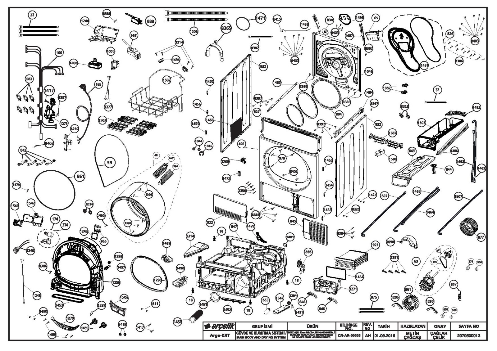A Beko condenser dryer stops within 1 minute claiming the water tank is