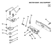 SECTOR GEAR / AXLE SUPPORT