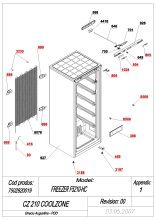 EXPLODED VIEW CABINET CZ 210 COOLZONE