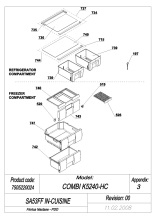 EXPLODED VIEW SHELFS SA53FF IN-CUISINE