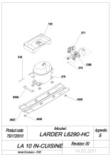 EXPLODED VIEW COMPRESSOR_TYPE 2 LA10 IN-CUISINE (L6290-HC)