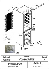 EXPLODED VIEW CABINET BCSD150 BEKO