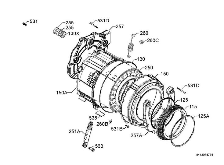 Zanussi ZWC1301 (91490402901) Washing Machine Functional parts Spare