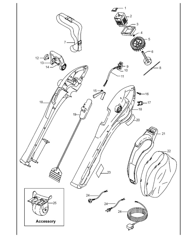Flymo GARDENVAC 2200 TURBO (964863001) Garden Vacuum PRODUCT COMPLETE