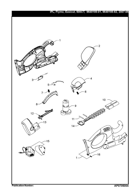 Flymo EASICUT 500CT (964818862) Hedge Trimmer PRODUCT COMPLETE Spare