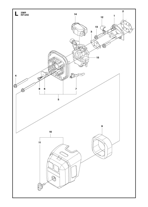 Husqvarna 236 R (200901) Trimmer CARBURETOR & AIR FILTER Spare Parts