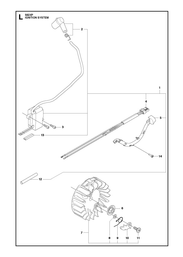 Husqvarna 562 Xp Xpg Chainsaw Ignition System Spare Parts Diagram