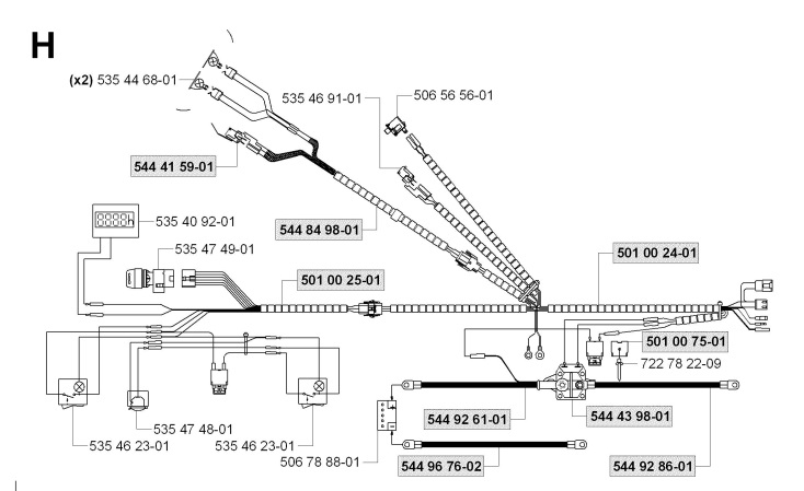 Husqvarna RIDER PRO 18 (953521901) Ride On Mower WIRING ... fe 501 wiring diagram 