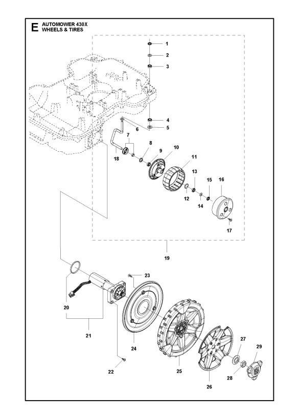 Husqvarna AUTOMOWER 430X (201603) Robotic Lawnmower WHEELS & TIRES