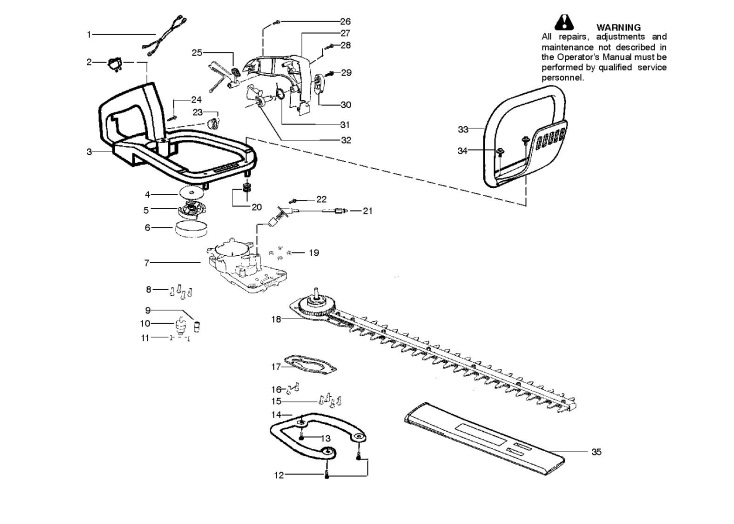 McCulloch MAC MDAHT 25 GHT (952715737) Hedge Trimmer CLUTCH & OIL PUMP