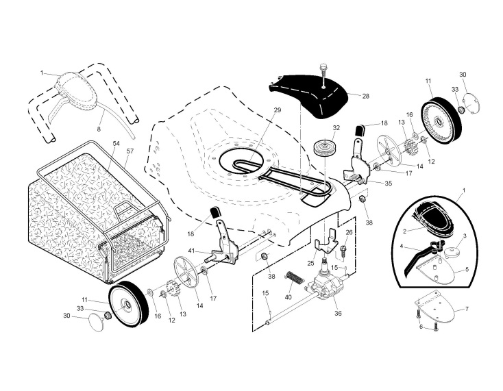 McCulloch EDITION 1 (96141023400) Lawnmower DRIVE Spare Parts Diagram