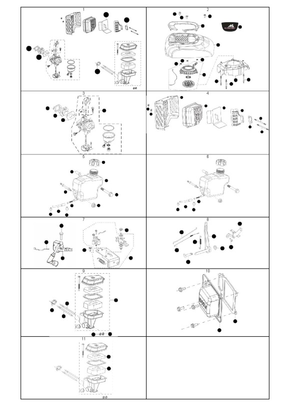 McCulloch M46110 R CLASSIC (96762160100) Lawnmower ENGINE Spare Parts