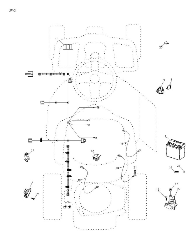 McCulloch M10577 X (96021002000) Ride On Mower ELECTRICAL Spare Parts Diagram