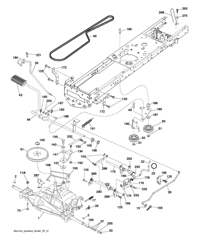 Partner P11577RB (96041009401) Ride On Mower DRIVE Spare Parts Diagram