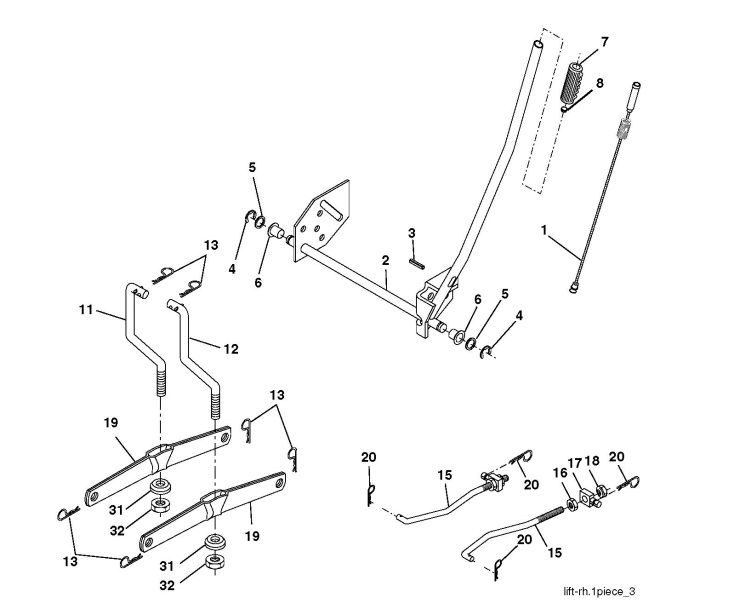 Rally REN1192 (96011005400) Ride On Mower MOWER LIFT / DECK LIFT Spare