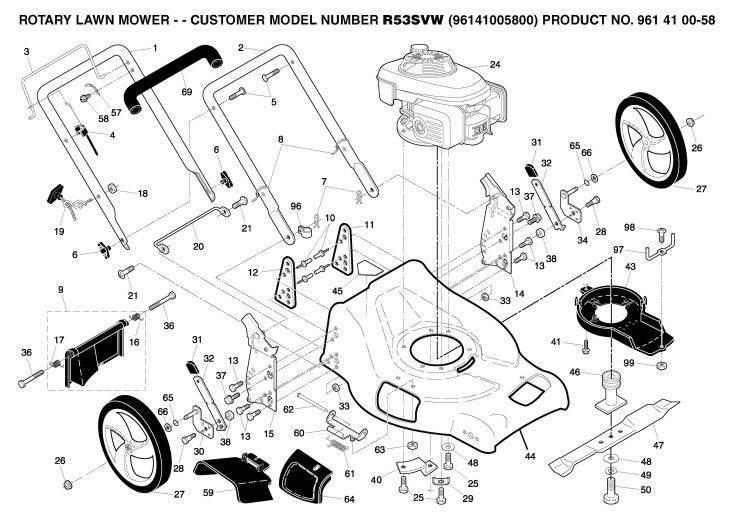 Husqvarna Riding Mower Engine Parts Diagram Reviewmotors.co