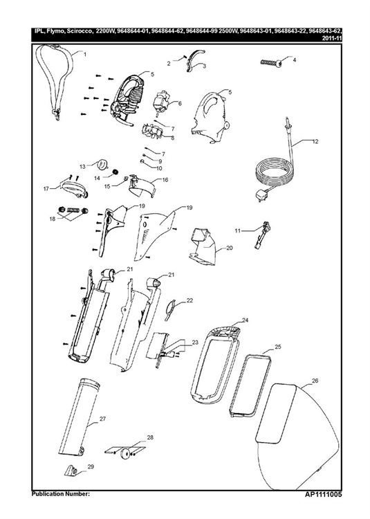 Flymo SCIROCCO 2200W, 2500W (964864301) Garden Vacuum PRODUCT COMPLETE