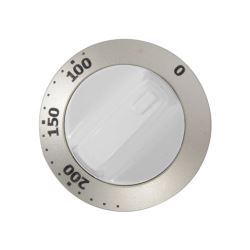 Top Oven Temperature Control Knob Silver / White