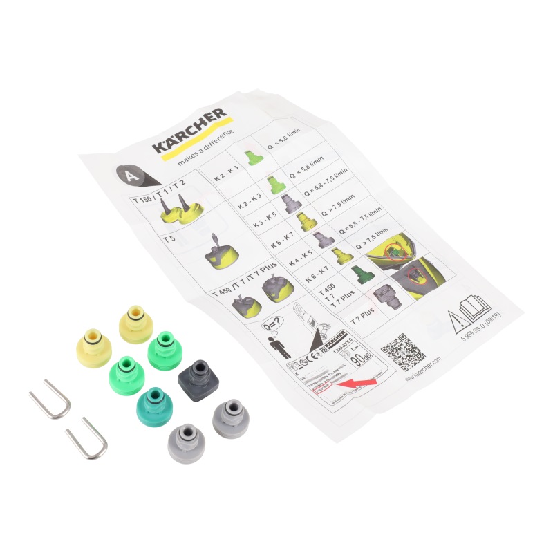 Karcher Pressure Washer Yellow Nozzle Set For Patio Cleaners Part Number 2.640642.0 Ransom